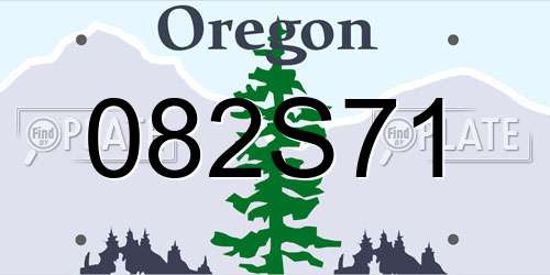 082S71 Oregon License Plate