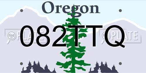 082TTQ Oregon License Plate