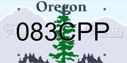083CPP Oregon License Plate