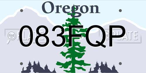 083FQP Oregon License Plate