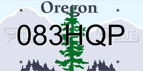 083HQP Oregon License Plate