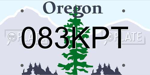 083KPT Oregon License Plate