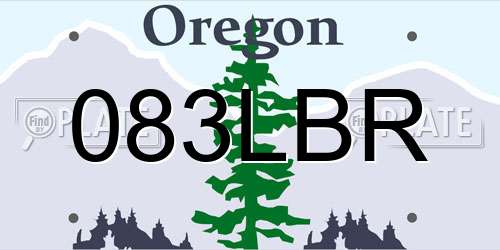 083LBR Oregon License Plate