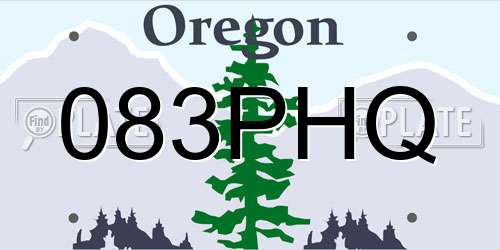 083PHQ Oregon License Plate