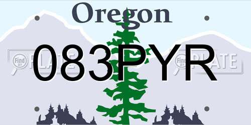 083PYR Oregon License Plate