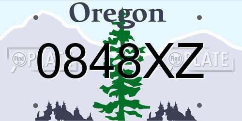 0848XZ Oregon License Plate