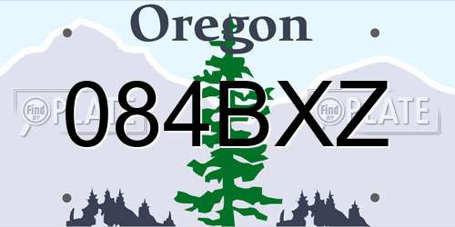 084BXZ Oregon License Plate