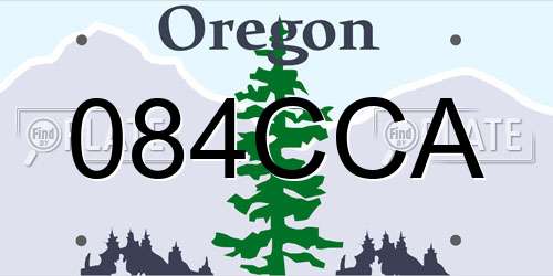 084CCA Oregon License Plate