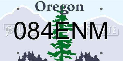 084ENM Oregon License Plate