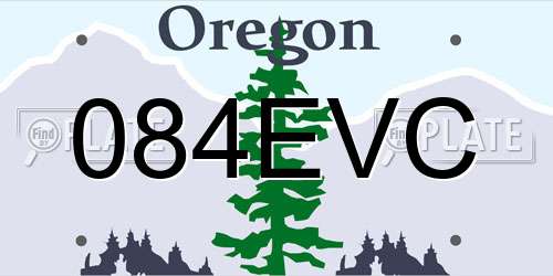 084EVC Oregon License Plate