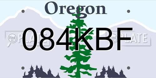 084KBF Oregon License Plate