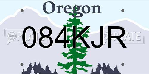 084KJR Oregon License Plate