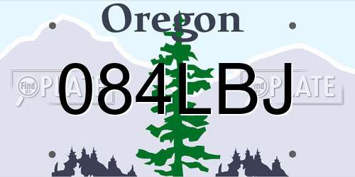 084LBJ Oregon License Plate