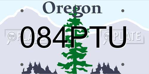 084PTU Oregon License Plate