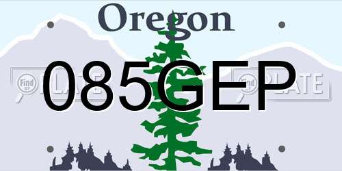 085GEP Oregon License Plate