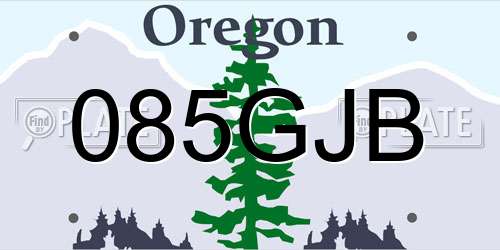 085GJB Oregon License Plate