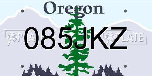 085JKZ Oregon License Plate