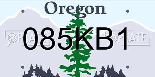 085KB1 Oregon License Plate
