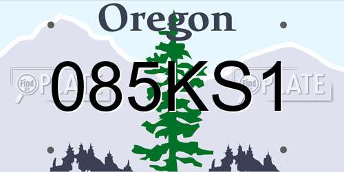 085KS1 Oregon License Plate