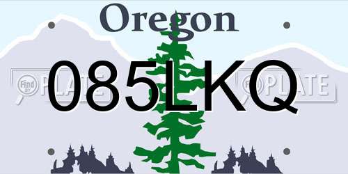 085LKQ Oregon License Plate