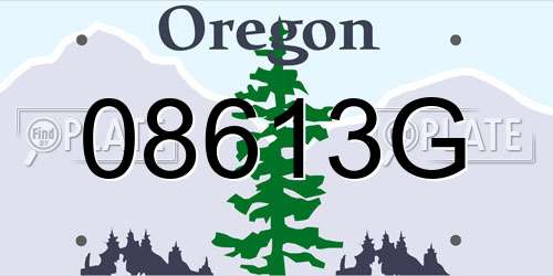 08613G Oregon License Plate