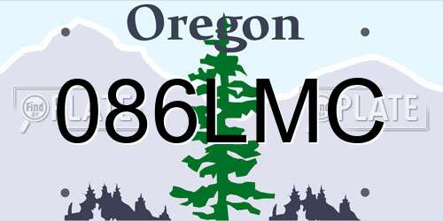 086LMC Oregon License Plate