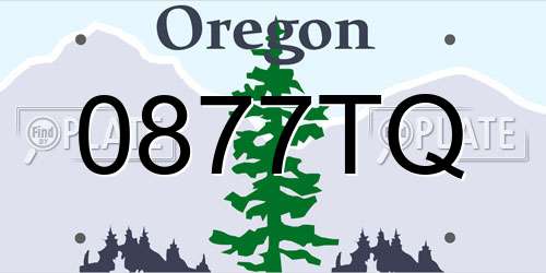 0877TQ Oregon License Plate