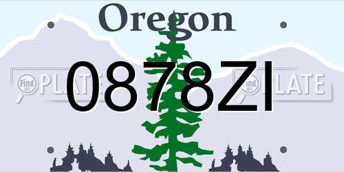 0878ZI Oregon License Plate