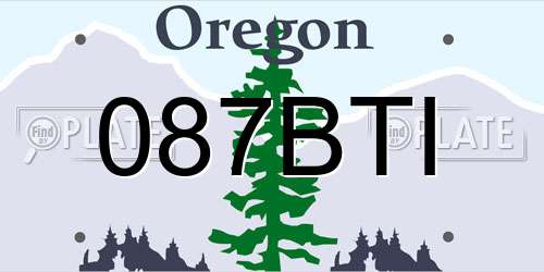 087BTI Oregon License Plate