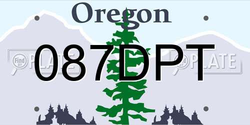 087DPT Oregon License Plate