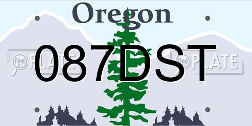087DST Oregon License Plate