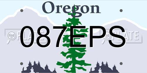087EPS Oregon License Plate