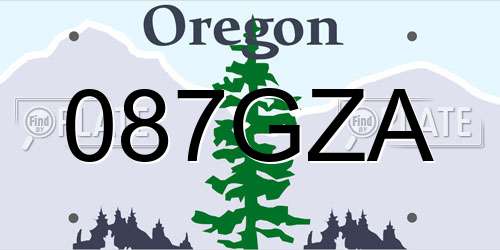 087GZA Oregon License Plate