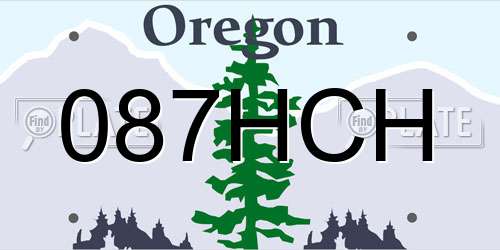 087HCH Oregon License Plate