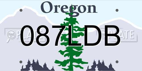 087LDB Oregon License Plate