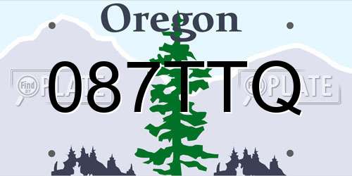 087TTQ Oregon License Plate