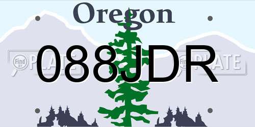 088JDR Oregon License Plate