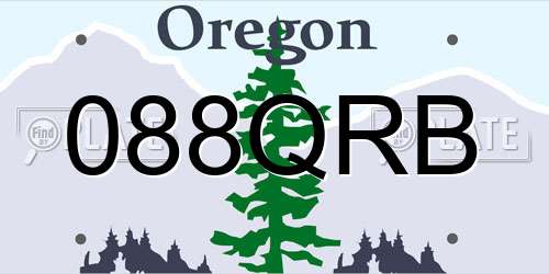 088QRB Oregon License Plate