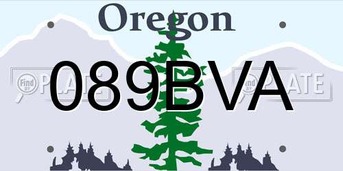 089BVA Oregon License Plate