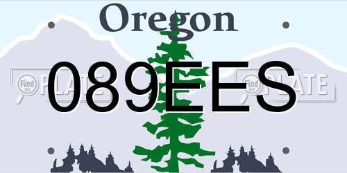 089EES Oregon License Plate