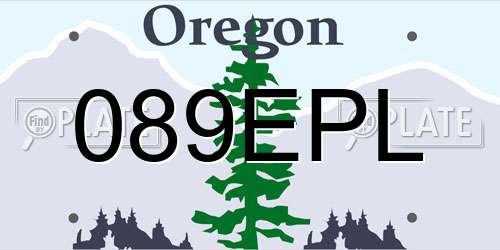 089EPL Oregon License Plate