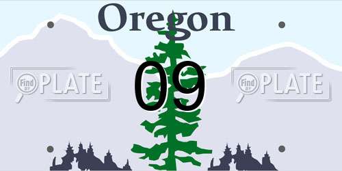 09 license plate in OR state