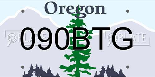 090BTG Oregon License Plate