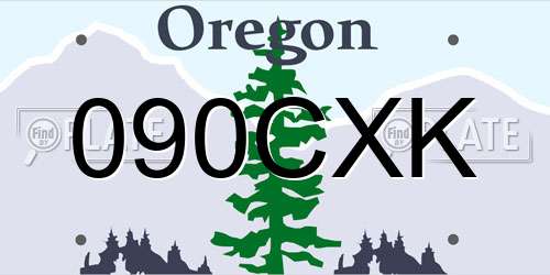 090CXK Oregon License Plate