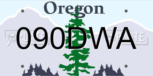 090DWA Oregon License Plate