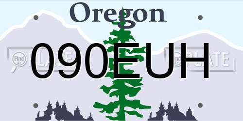 090EUH Oregon License Plate