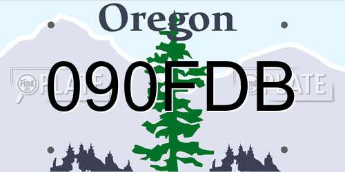090FDB Oregon License Plate