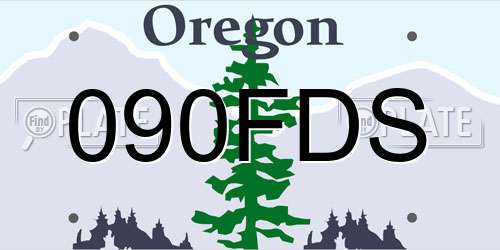 090FDS Oregon License Plate