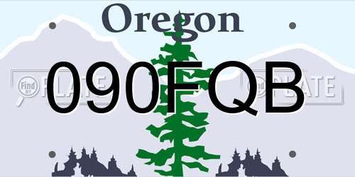090FQB Oregon License Plate