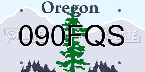 090FQS Oregon License Plate